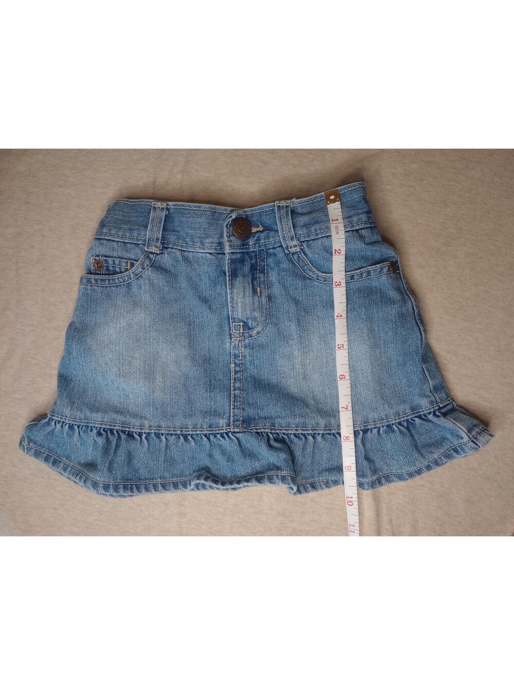 OshKosh B'gosh Light Blue Denim Ruffle Hem Skirt